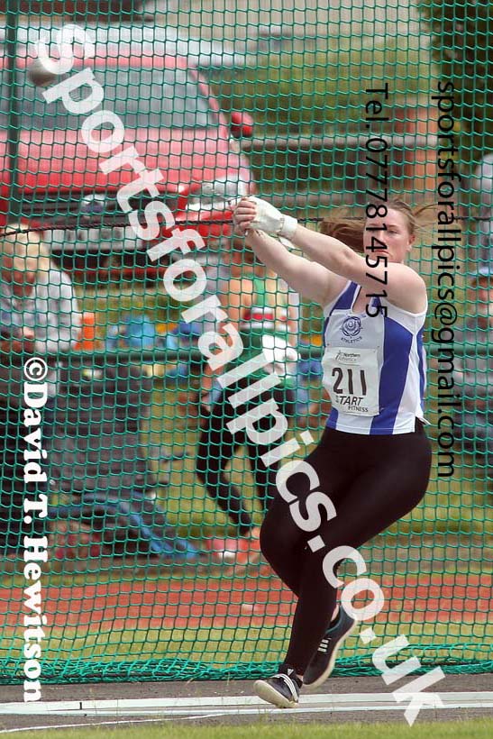 Womens hammer, 2021 Northern Senior and Under-20s Champs., Leigh. Photo: David T. Hewitson/Sports for All Pics